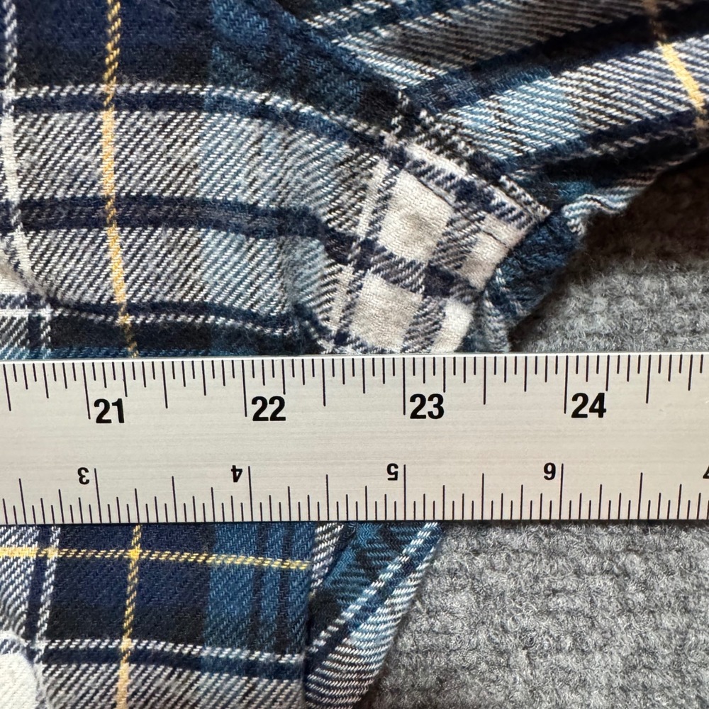 Wrangler Plaid Flannel Shirt Pearl Snap Long Sleeve Western Style‎ Large - Picture 5 of 7